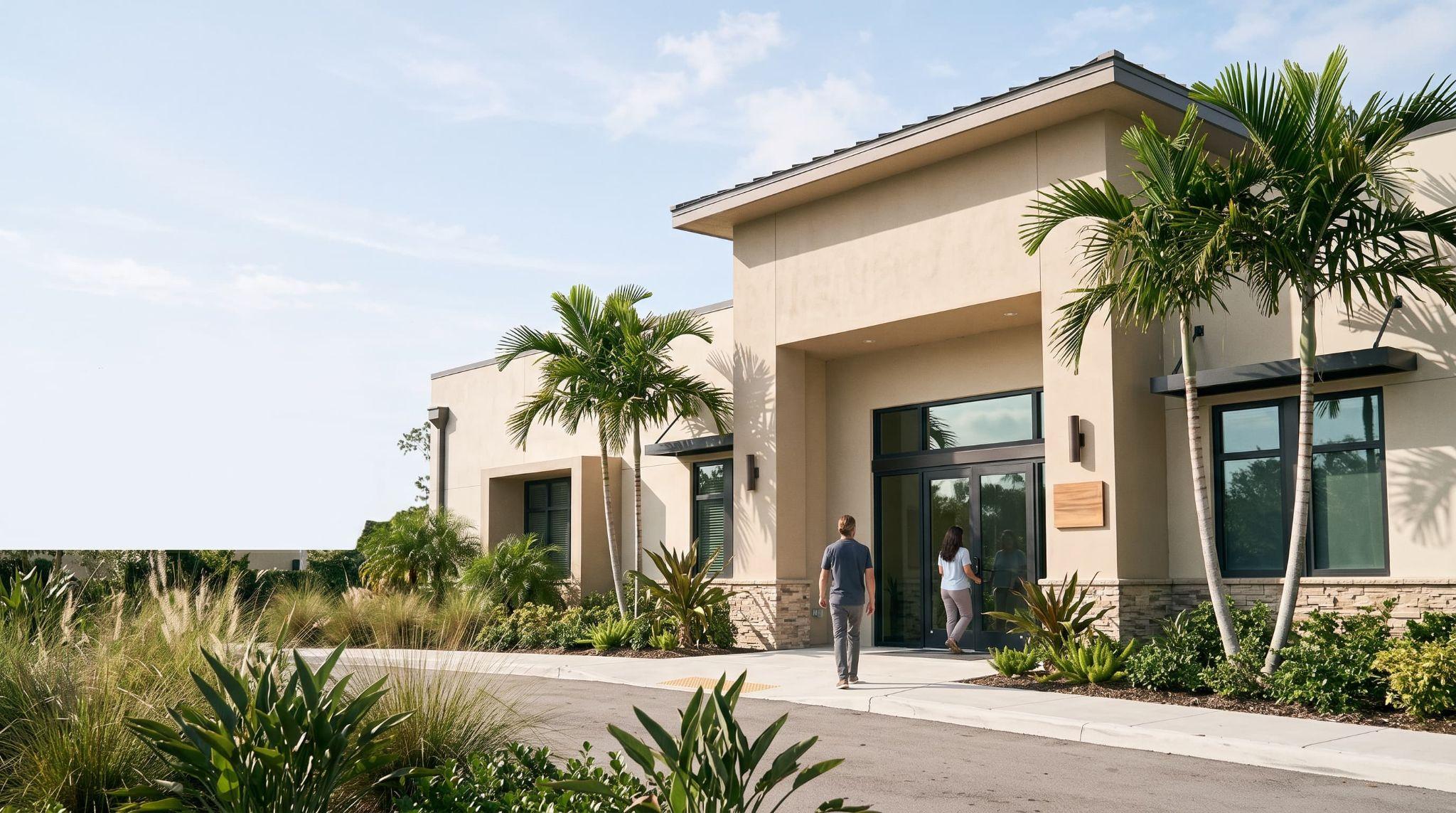 Patients entering a mental health clinic for psychiatric care in Weston